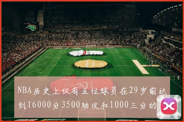 NBA历史上仅有五位球员在29岁前达到16000分3500助攻和1000三分的壮举